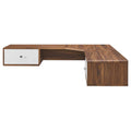 White Walnut Wood Computer Work Desk N170358