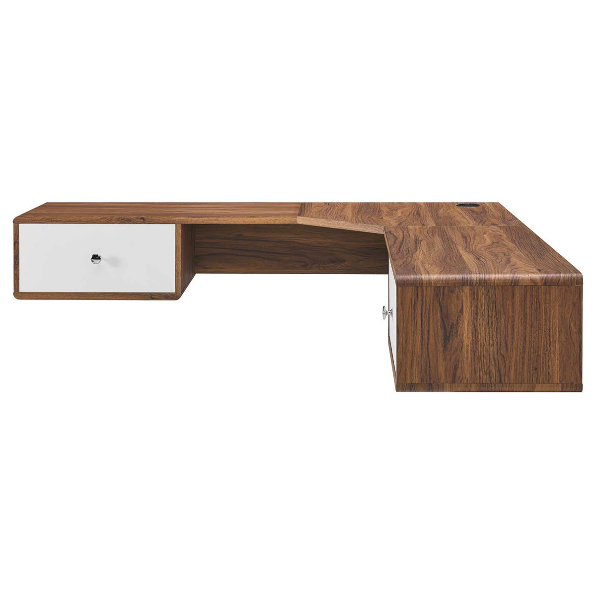White Walnut Wood Computer Work Desk N170358