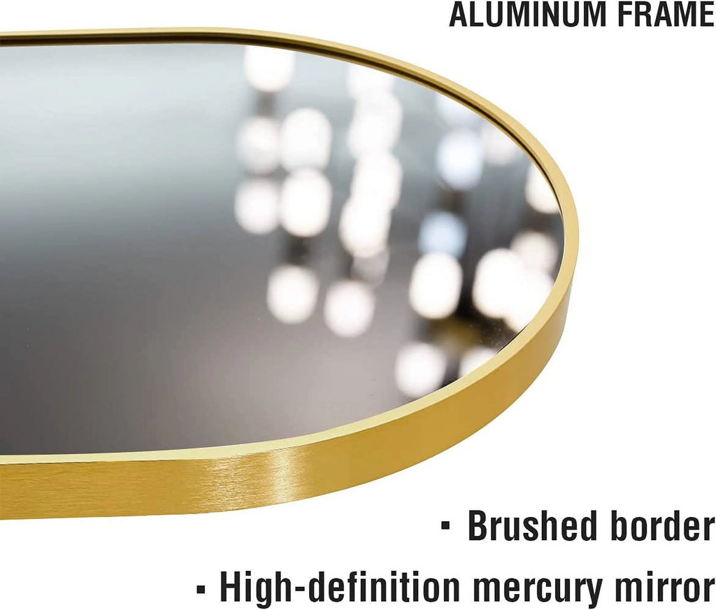 65"x22" Arched Full Length Mirror with Aluminum Frame L473444