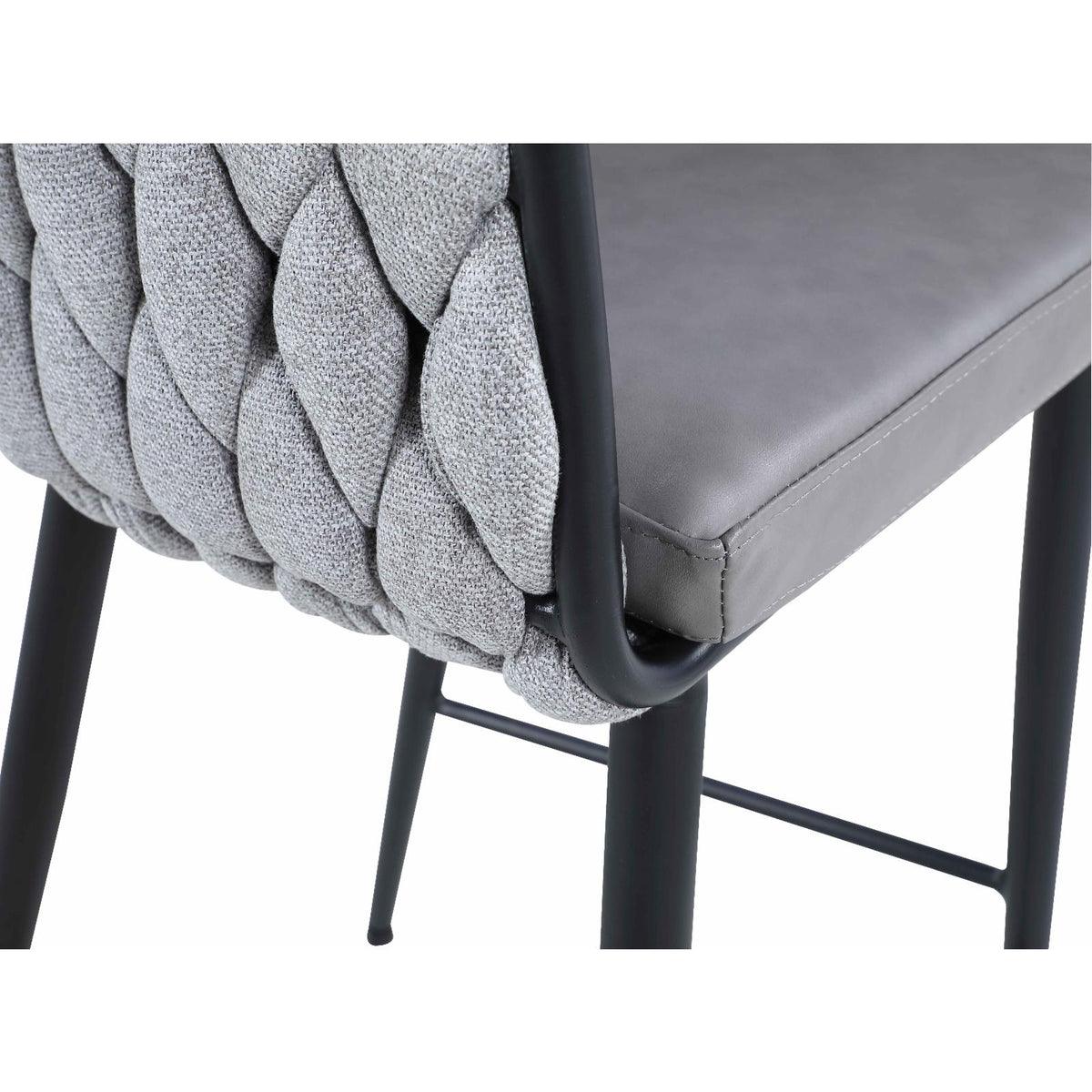 Set of 2 Contemporary Side Chair with Weave Back D3862
