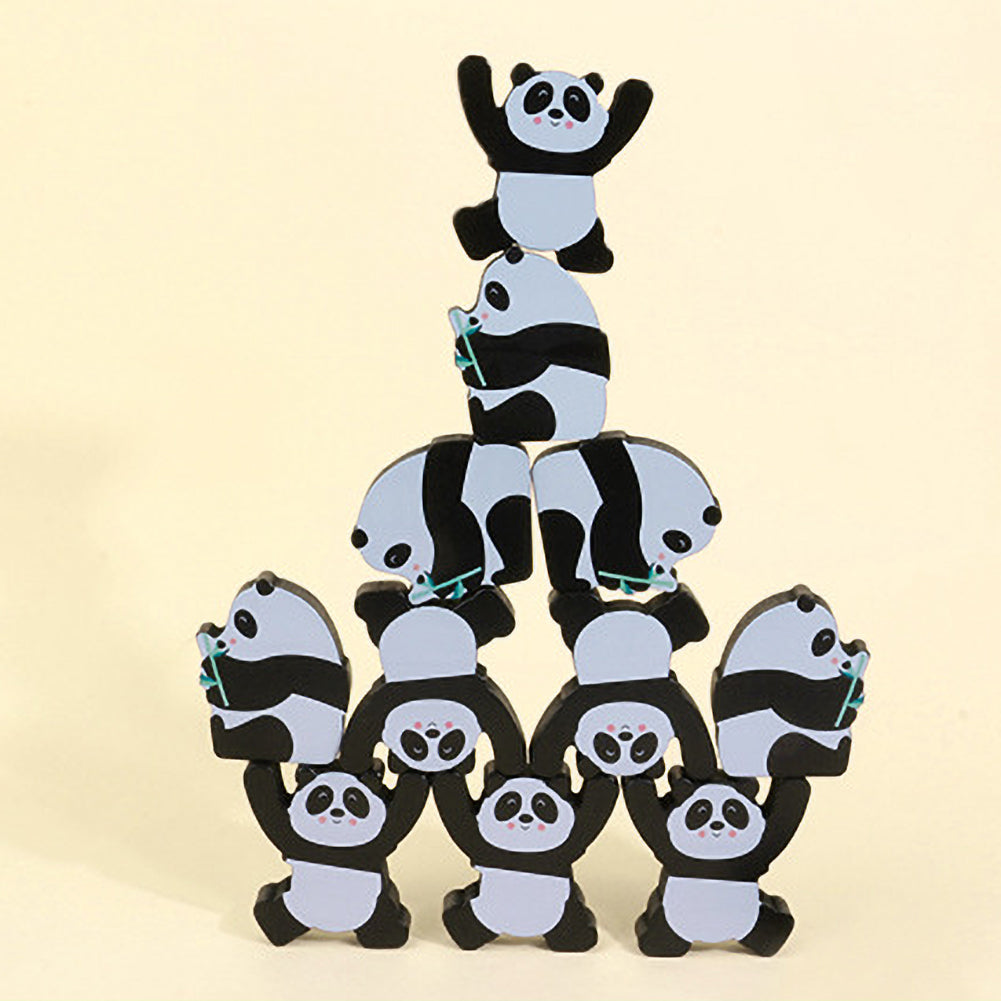 12Pcs Wooden Building Blocks Stacking Toy U65890