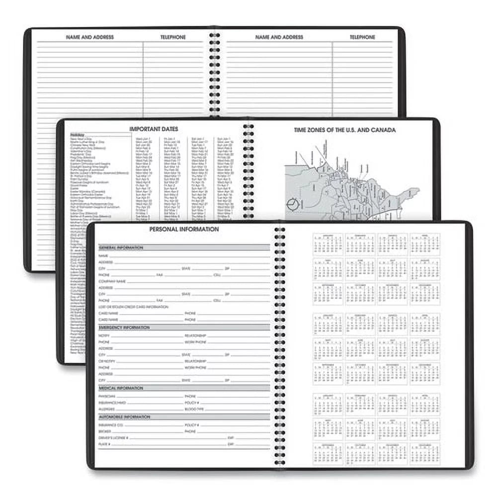 Black 14-Month Weekly Appointment Book T1649