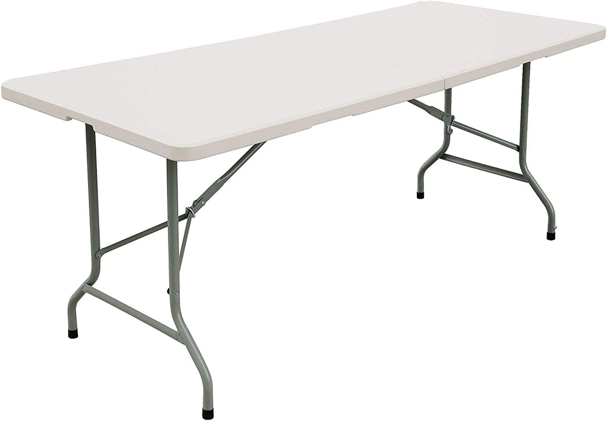 White 6 Ft Heavy Duty Folding Plastic Dining Table R932