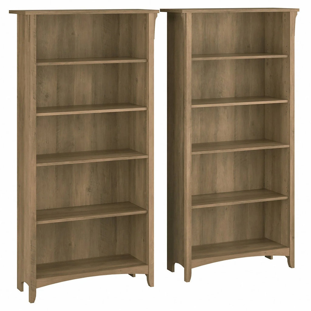 5 Shelf Engineered Wood Bookcase Set of 2 Q5404