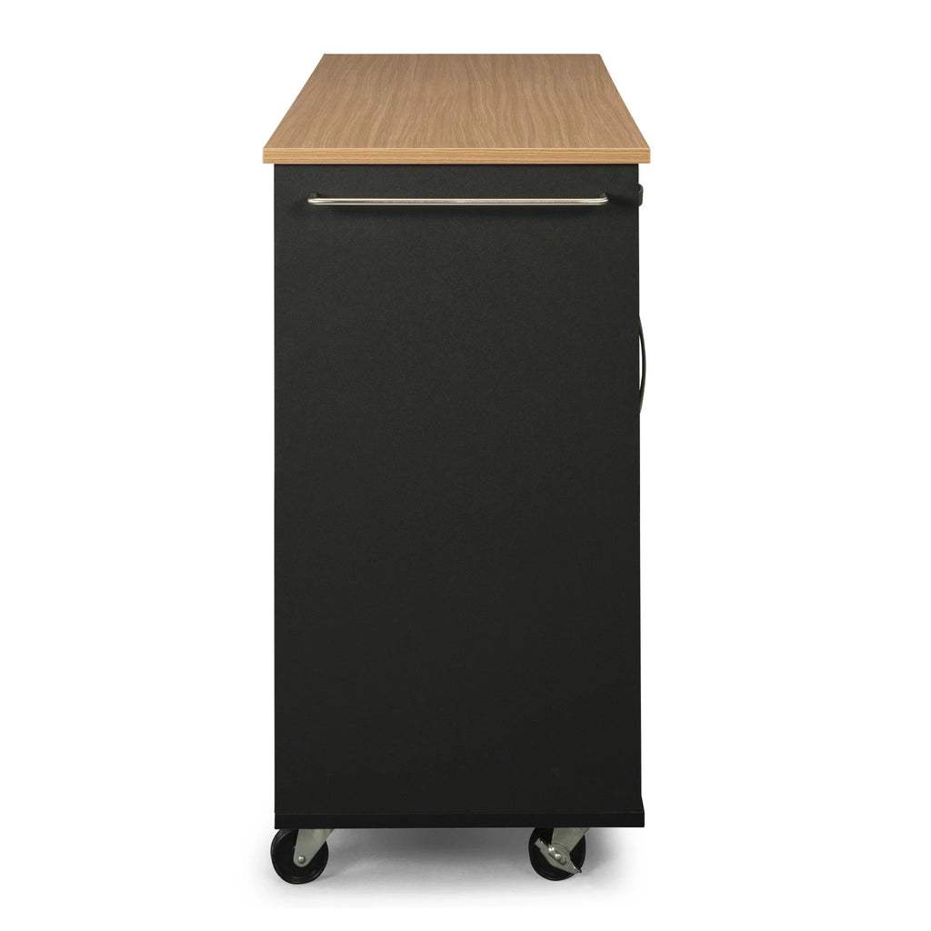 Black Wood Kitchen Cart N305435