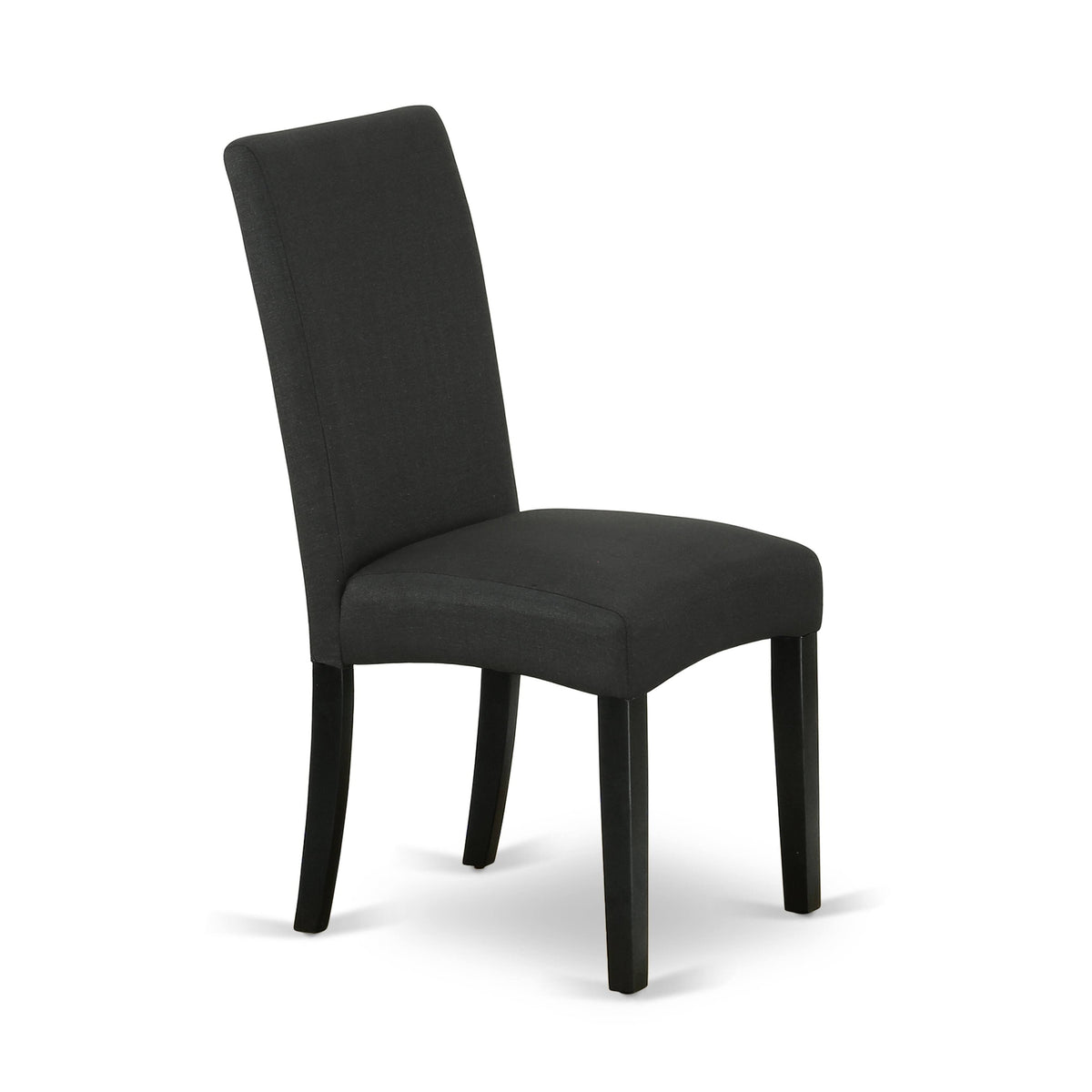Black Linen Fabric Parson Chair, Set of 2 O65677
