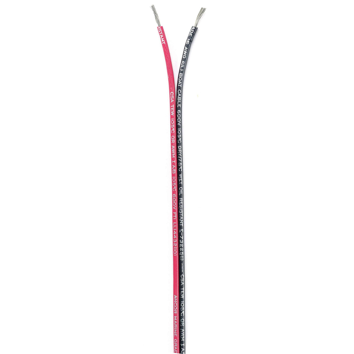 16/2 AWG 250' Red/Black Flat Ribbon Bonded Cable F53433